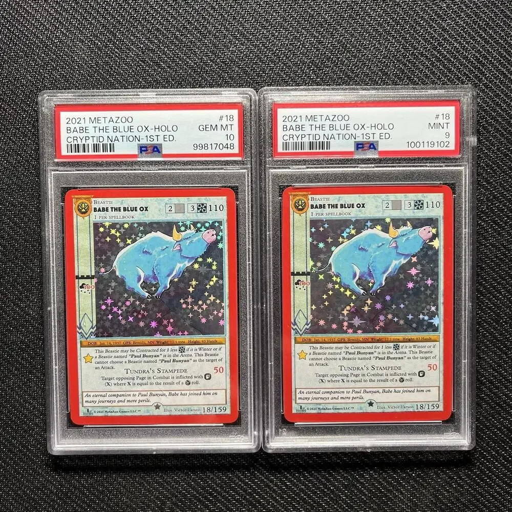 Metazoo Babe The Blue Ox PSA 10 Gem Mint + 9 Mint Lot Full Holo 1st Edition